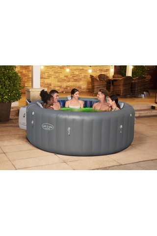 Lay-z-spa 6001t Santorini Smart Hydrojet Pro Enerji Tasarruflu Şişme Spa Havuzu, Mobil Uygulama Kontrollü, 5-7 Kişilik Gri