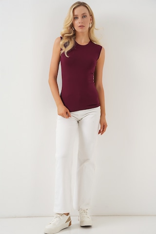 Bigdart Kadın Kolsuz Body 4347 - Bordo