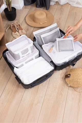 6 Parça Bavul Organizer, Valiz Organizer, Valiz Düzenleyici Desenli