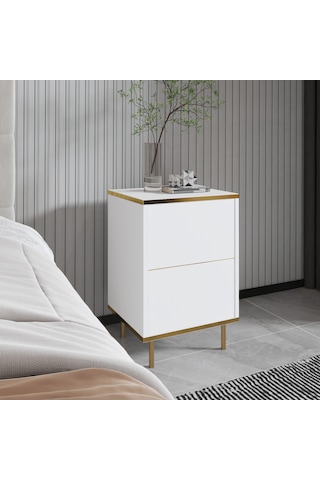 İmaj Komodin Beyaz/gold