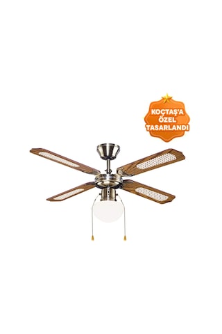 Good Home 1XE27 Ahşap Kanat Tavan Vantilatörü 107 CM
