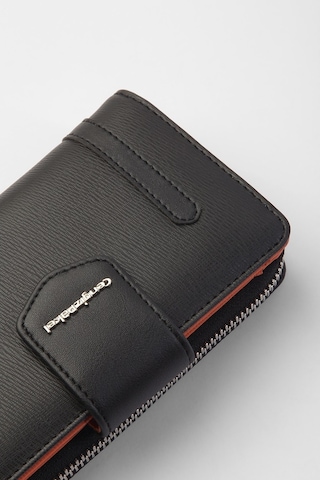 Cengiz Pakel Kadın Orta Boy Cüzdan 65256M Siyah-Kiremit-Siyah