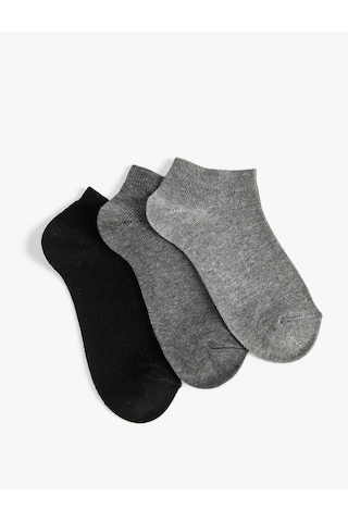 Koton 3'lü Basic Patik Çorap Seti Gri 4wkb80072aa 4WKB80072AA031 Gri