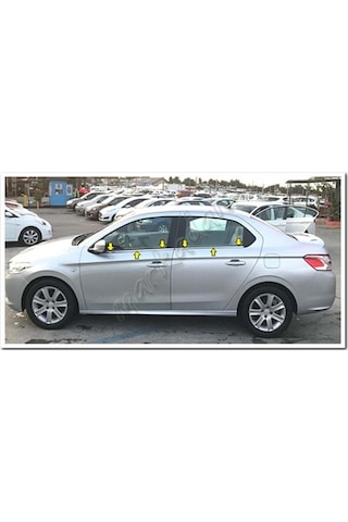 Markadan Citroen C-Elysee Krom Cam Çıtası 2012 Sonrası 4 Parça Pa