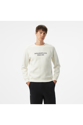 Anta Sports Club Erkek Beyaz Sweatshirt 852518710 BEYAZ