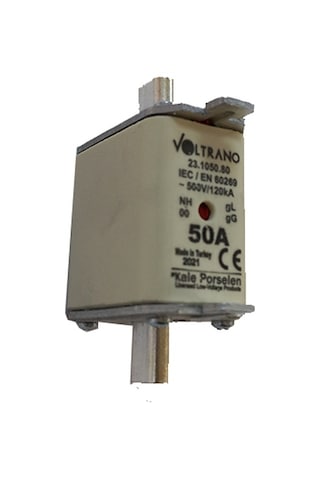 Voltrano Kale Porselen 50a 00 Boy Bıçaklı Sigorta Buşonu Nh00