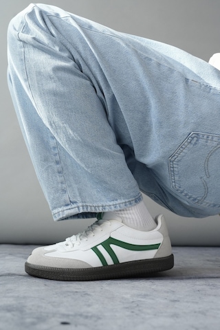 Muggo Garcia Garantili Unisex Ortopedik Günlük Bağcıklı Yürüyüş Koşu Sneaker Spor Ayakkabı Yeşil