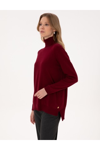 Pierre Cardin Kadın Vişne Kazak /triko 50316385-vr223 Vişne Çürüğü