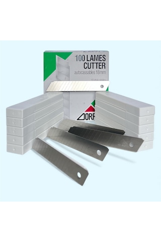 Zorro 1404 Geniş Maket Bıçağı Yedeği 18mm 14 Kırımlı 100 Adet