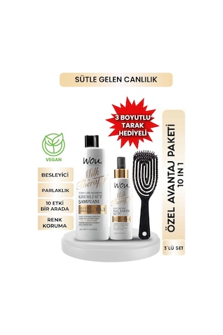 Wou Milk Therapy Şampuan 400 Ml Milk Therapy Milk Therapy Saç Bakım Sütü 150ml