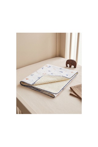 %100 Pamuk Bebek Battaniyesi Pikeli 100x100 Çok Renkli