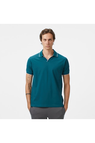 Nautica Erkek Yeşil Classic Fit Polo Yaka T-shirt Düz K55346t Yeşil