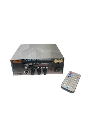 Electroon Pazarcı Ses Sistemi Takım Set 12v Usb Amfi+50w Horn Hoparlör+mikrofon