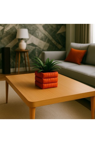 Sofistike Kare Saksı Dekoratif Özel Tasarım