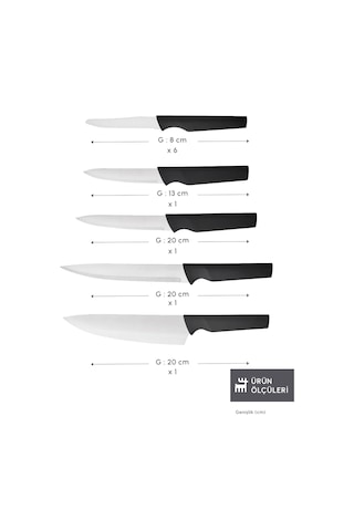 Dr. Inox Bundle 10 Parça Bıçak Seti Siyah