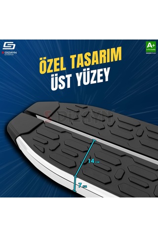 S-dizayn Jaecoo J7 Evo Krom Yan Basamak 183 Cm 2023 Üzeri