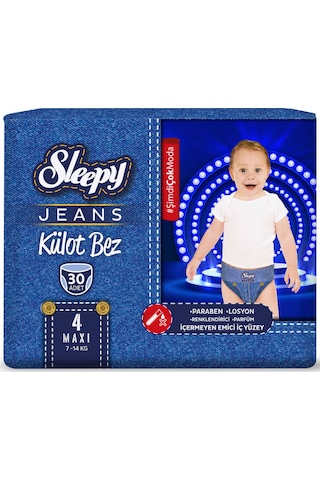 Sleepy Süper İkili Fırsat Paketi 4 Beden Jeans Bez + Mayo Bez 2'li