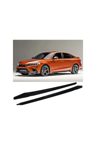 Honda Civic Fe Yan Marşpiyel Seti V2 Plastik 2 Adet Mat Siyah 2022 2023 2024 2025