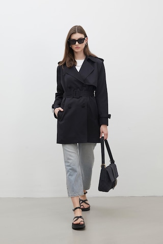 Manuka Chelsea Kruvaze Trençkot Siyah