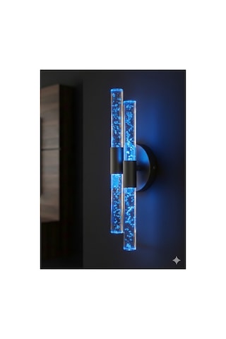 Bubbleflux Dubble Small 31 Cm Modern Tasarım Led Aplik - Duvar Lambası - Antrasit Gri - Elektrikli - Rgb Kumandalı Antrasit Rgb Elektrikli Kumandalı