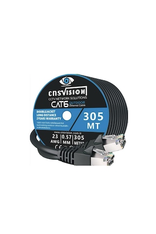 Cnssvision 305 Mt Cat6 23avg Cat6 Kablo 057 Çift Çeket Outdoor Dış Mekan Cat6 Utp Kablo