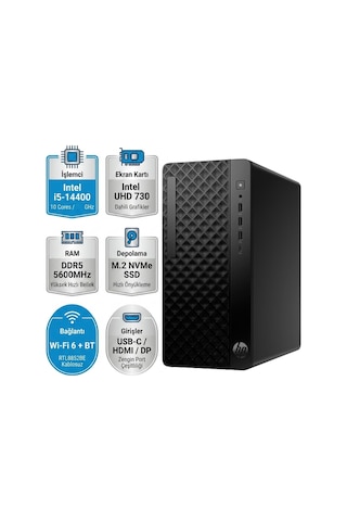 HP Prodesk 2 G1i B70VQAT-6 i5-14400 16 GB 512 GB SSD W11P Masaüstü Bilgisayar