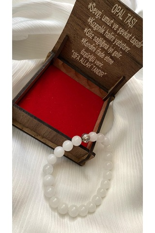 Ahşap Kutulu Opal Taşı Çok Renkli