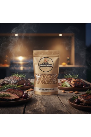 Badem Ağacı & Defne Yaprağı Tütsüleme Talaşı Mangal & Bbq Barbekü İçin Yoğun Aroma