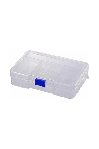 5 Bölmeli Şeffaf Plastik Organizer Kutu 14x9.5x3cm Elektronik Komponent Vida Direnç Saklama Kutusu