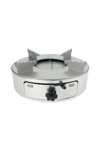 Kosona Kampanya Alkollü Ocak, Alüminyum Malzeme, Çekmeli Yakıt Kapak, Ateş Gücü Ayarlayıcı, Dış Mekan Kamp Fişi Piknik İçin Gümüş