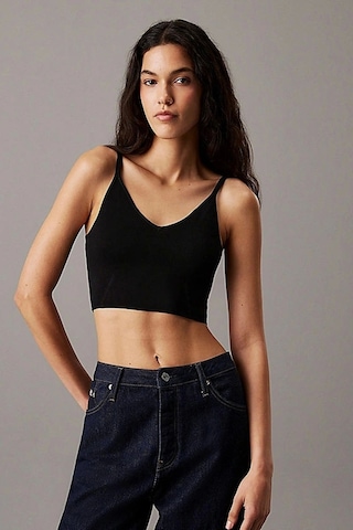 Calvin Klein Rayon Sweater Bralette Siyah