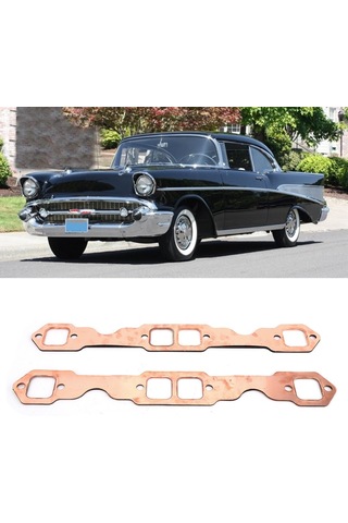 Kosona Sb Chevy 283-400 Motorları İçin Bakır Kaplama Exhaust Gasket Seti, 2 Adet, Tekrarlı Kullanım, Tamamen Leakproof, Direkt Değişim Sı-at58019