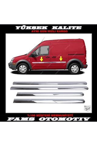 Ford Connect Krom Yan Kapı Çıtası 4 Kapı 2002-2014 uzun Şase