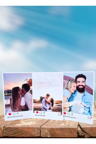 Instagram Postu Tasarımlı Kişiye Özel Fotoğraf Baskısı 10 Adet 10 15 Cm