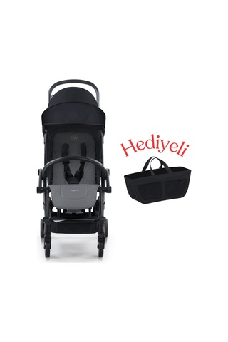 Bumprider Connect 3 Bebek Arabası / Black-Grey Melange Yan Düzenleyici Çanta Hediyeli