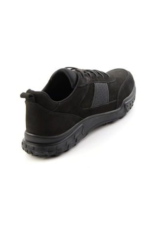 Bambi Siyah Nubuk Hakiki Deri Erkek Sneaker E01018271001