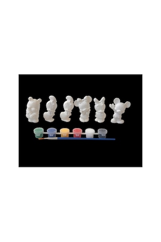 Mickey Mouse 6 Lı Figür Ve Boya Seti 7 Cm Boy