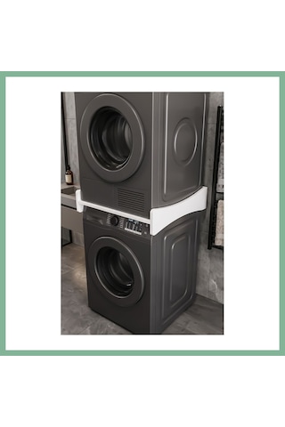 Bşkvirgo Çamaşır Makinesi Kurutma Makinesi Ara Bağlantı Tablası Üst Üste Koyma Rafı Standı 60x63,6 Cm Üst Üste Koyma Kiti 263 Beyaz Bsk2026