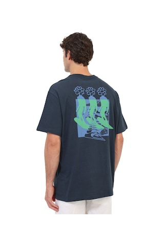 Quiksilver Flowers Surfıng Lacivert Erkek Kısa Kol T-shirt 000000000102526227