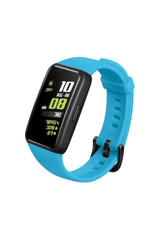 Huawei Band 6-6 Pro Honor Band 6 Uyumlu Silikon Kordon Kayış Mavi Açık