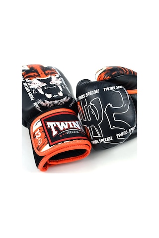 Twins Fbgvl3-60 Payak Boks Eldiveni Deri Muay Thai Eldiveni Siyah