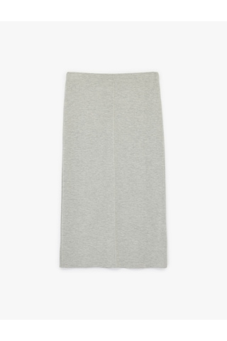 Koton Slim Fit Standart Bel Midi Boy Kalem Etek Gri 6sak10068ek Gri