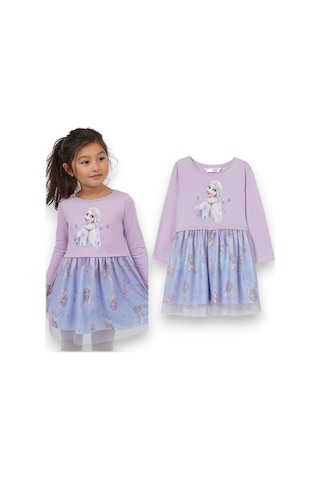 Elsa Kız Çocuk Elbise St08470 LİLA