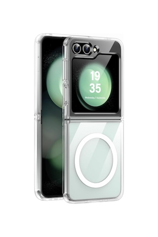 Samsung Uyumlu Z Flip 5 Şeffaf Magsafe Kılıf Mtl Safe