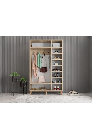Açelya Portmanto Ayakkabılık Meşe - M4 120cm Meşe