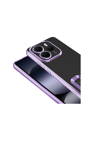 Xiaomi Redmi Note 14 5g Kılıf + 9h Ekran Koruyucu Set Kamera Lens Korumalı Şeffaf Parlak Kenar Logo Çok Renkli