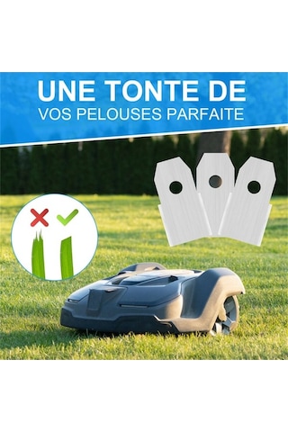 Dancemonkey Husqvarna Çim Biçme Makinesi İçin 45 Adet Paslanmaz Çelik Yedek Bıçak, 35x18mm Altın