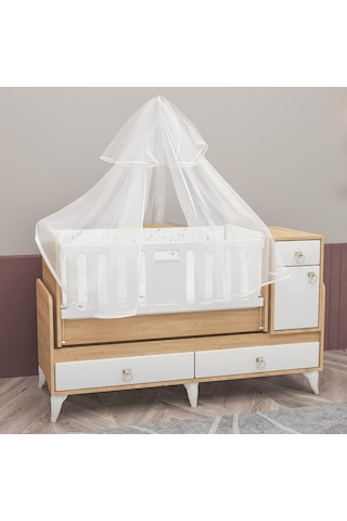 Garaj Home Karmen Uzayan Beşik Aytaşı - Uyku Seti Kombinli Beyaz