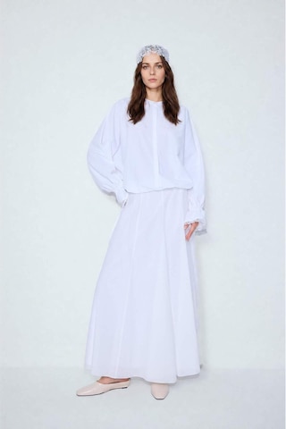 Defacto Regular Fıt Poplin Uzun Kollu Beyaz Tunik H3669ax26smwt32 Beyaz-wt32