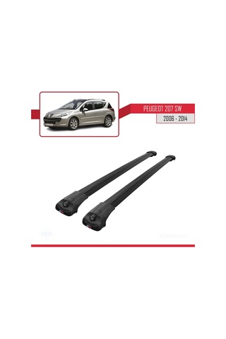 Peugeot 207 Sw 2006-2014 Arası İle Uyumlu Ace-1 Ara Atkı Tavan Barı Siyah